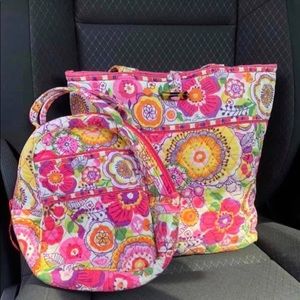 Vera Bradley tote with matching lunch box